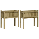 Vidaxl-Pflanzgefäße mit Beinen aus 2 cm imprägniertem Holz