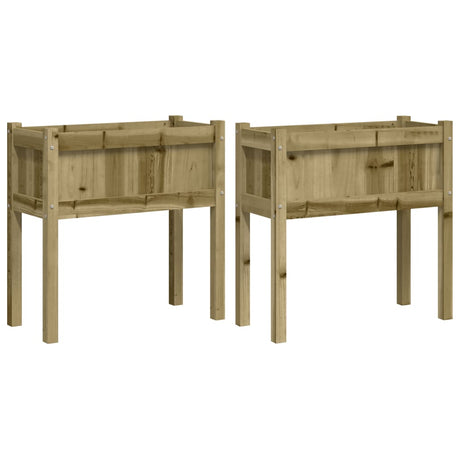 Vidaxl-Pflanzgefäße mit Beinen aus 2 cm imprägniertem Holz