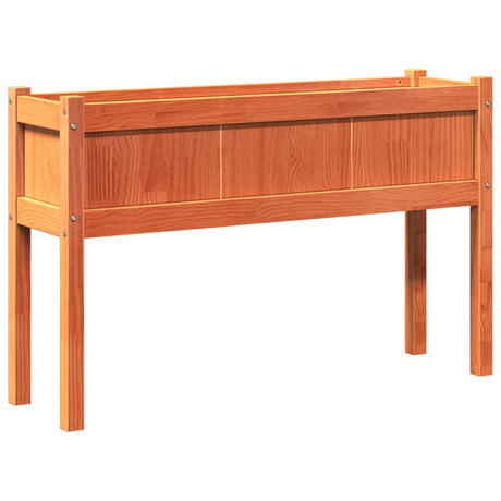Vidaxx Pflanzgefäß mit Beinen 110x31x70 cm Kiefernholz, braun gewaschen