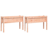 Vidaxxl-Pflanzgefäße mit Beinen, 2 Stück, massives Douglas-Holz