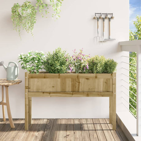 Vidaxx Pflanzgefäß mit Beinen 110x31x70 cm aus imprägniertem Kiefernholz