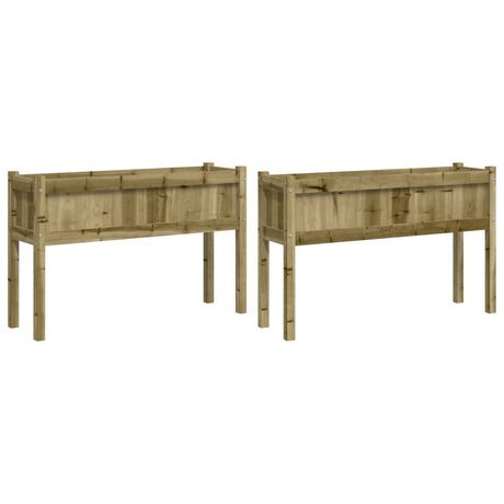 Vidaxl-Pflanzgefäße mit Beinen aus 2 cm imprägniertem Holz