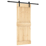 VidaXL Schiebetür mit Beschlägen 80x210 cm massives Kiefernholz