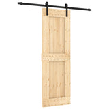 VidaXL Schiebetür mit Beschlägen 70x210 cm massives Kiefernholz