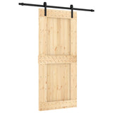 VidaXL Schiebetür mit Beschlägen 90x210 cm massives Kiefernholz