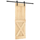 VidaXL Schiebetür mit Beschlägen 70x210 cm massives Kiefernholz