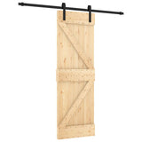 VidaXL Schiebetür mit Beschlägen 70x210 cm massives Kiefernholz