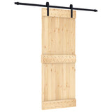 VidaXL Schiebetür mit Beschlägen 80x210 cm massives Kiefernholz