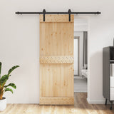 VidaXL Schiebetür mit Beschlägen 80x210 cm massives Kiefernholz