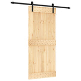 VidaXL Schiebetür mit Beschlägen 90x210 cm massives Kiefernholz