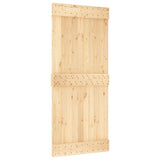 VidaXL Schiebetür mit Beschlägen 90x210 cm massives Kiefernholz