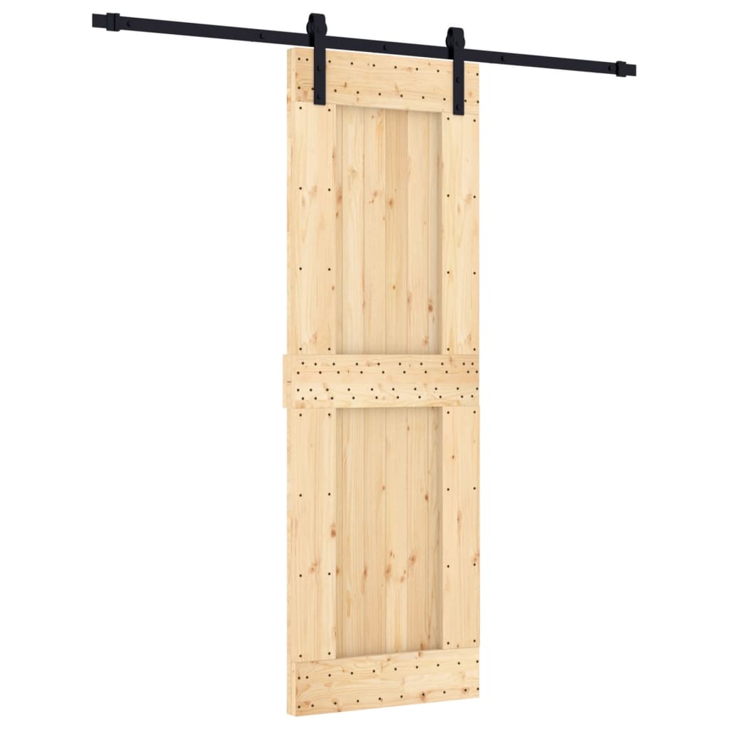 VidaXL Schiebetür mit Beschlägen 70x210 cm massives Kiefernholz