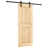 VidaXL Schiebetür mit Beschlägen 80x210 cm massives Kiefernholz