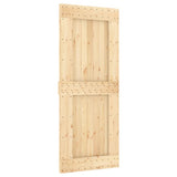 VidaXL Schiebetür mit Beschlägen 85x210 cm massives Kiefernholz