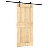 VidaXL Schiebetür mit Beschlägen 90x210 cm massives Kiefernholz