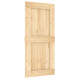 VidaXL Schiebetür mit Beschlägen 95x210 cm massives Kiefernholz