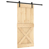 VidaXL Schiebetür mit Beschlägen 90x210 cm massives Kiefernholz