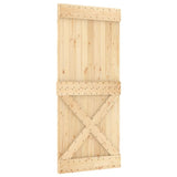 VidaXL Schiebetür mit Beschlägen 90x210 cm massives Kiefernholz