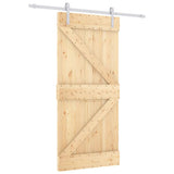 VidaXL Schiebetür mit Beschlägen 90x210 cm massives Kiefernholz
