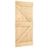 VidaXL Schiebetür mit Beschlägen 90x210 cm massives Kiefernholz
