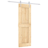 VidaXL Schiebetür mit Beschlägen 70x210 cm massives Kiefernholz