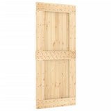VidaXL Schiebetür mit Beschlägen 90x210 cm massives Kiefernholz