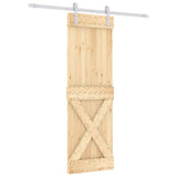 VidaXL Schiebetür mit Beschlägen 70x210 cm massives Kiefernholz