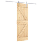 VidaXL Schiebetür mit Beschlägen 70x210 cm massives Kiefernholz
