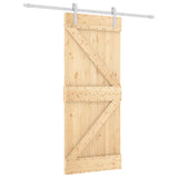 VidaXL Schiebetür mit Beschlägen 85x210 cm massives Kiefernholz