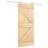 VidaXL Schiebetür mit Beschlägen 90x210 cm massives Kiefernholz