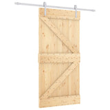VidaXL Schiebetür mit Beschlägen 100x210 cm massives Kiefernholz