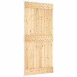 VidaXL Schiebetür mit Beschlägen 95x210 cm massives Kiefernholz