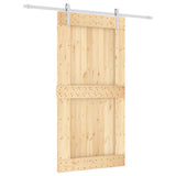 VidaXL Schiebetür mit Beschlägen 100x210 cm massives Kiefernholz