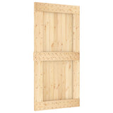 VidaXL Schiebetür mit Beschlägen 100x210 cm massives Kiefernholz