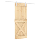 VidaXL Schiebetür mit Beschlägen 80x210 cm massives Kiefernholz