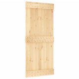 VidaXL Schiebetür mit Beschlägen 90x210 cm massives Kiefernholz