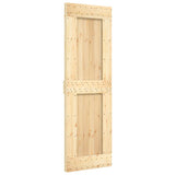 VidaXL Schiebetür mit Beschlägen 70x210 cm massives Kiefernholz