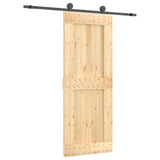 VidaXL Schiebetür mit Beschlägen 80x210 cm massives Kiefernholz