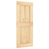 VidaXL Schiebetür mit Beschlägen 85x210 cm massives Kiefernholz