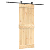 VidaXL Schiebetür mit Beschlägen 80x210 cm massives Kiefernholz
