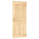 VidaXL Schiebetür mit Beschlägen 90x210 cm massives Kiefernholz
