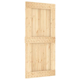 VidaXL Schiebetür mit Beschlägen 95x210 cm massives Kiefernholz