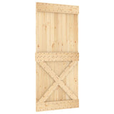 VidaXL Schiebetür mit Beschlägen 95x210 cm massives Kiefernholz