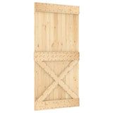 VidaXL Schiebetür mit Beschlägen 100x210 cm massives Kiefernholz
