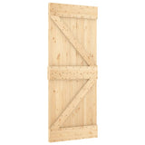 VidaXL Schiebetür mit Beschlägen 85x210 cm massives Kiefernholz