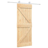 VidaXL Schiebetür mit Beschlägen 80x210 cm massives Kiefernholz