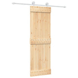 VidaXL Schiebetür mit Beschlägen 70x210 cm massives Kiefernholz