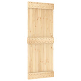 VidaXL Schiebetür mit Beschlägen 80x210 cm massives Kiefernholz