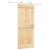 VidaXL Schiebetür mit Beschlägen 85x210 cm massives Kiefernholz