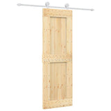 VidaXL Schiebetür mit Beschlägen 70x210 cm massives Kiefernholz